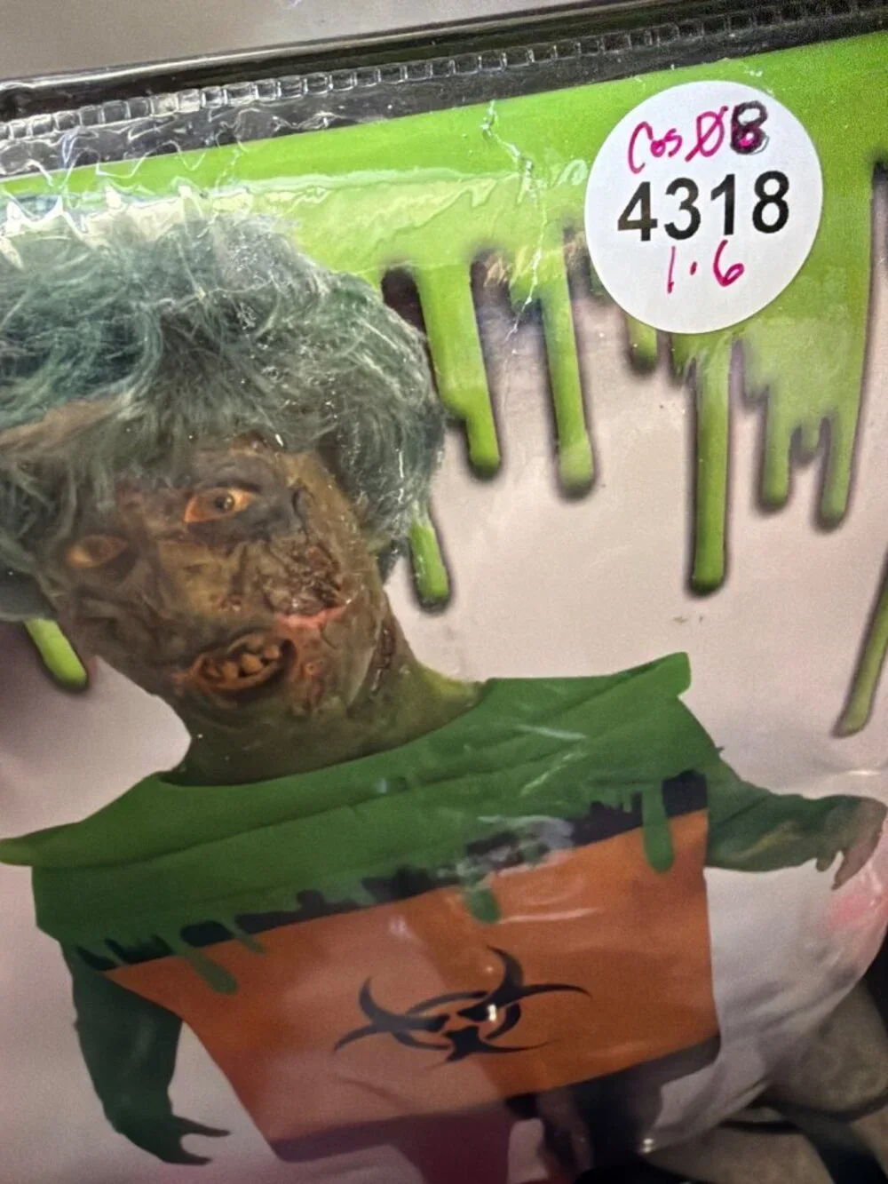 Zombie Toxic Waste Container Halloween Adult Costume